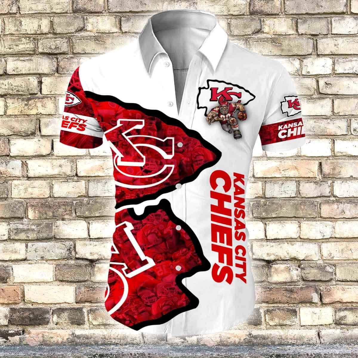 NFL Kansas City Chiefs Hawaiian Shirt Football Gift For Dad NFL Kansas City Chiefs Hawaiian Shirt Football Gift For Dad