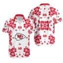 White Aloha NFL Kansas City Chiefs Hawaiian Shirt Hibiscus Flowers Pattern