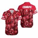 Red Aloha NFL Kansas City Chiefs Hawaiian Shirt Dangerous Smiling Skull