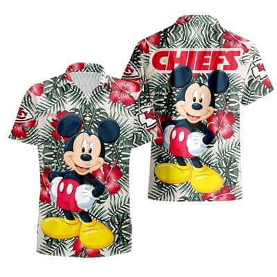 NFL Kansas City Chiefs Hawaiian Shirt Mickey Mouse Disney NFL Kansas City Chiefs Hawaiian Shirt Mickey Mouse Disney