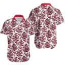 NFL Kansas City Chiefs Hawaiian Shirt Leaf & Logo Pattern Summer Beach Gift NFL Kansas City Chiefs Hawaiian Shirt Leaf & Logo Pattern Summer Beach Gift