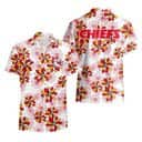 NFL Kansas City Chiefs Hawaiian Shirt Flower Pattern Summer Beach Gift NFL Kansas City Chiefs Hawaiian Shirt Flower Pattern Summer Beach Gift