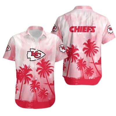 NFL Kansas City Chiefs Hawaiian Shirt Coconut Trees Summer Beach Gift NFL Kansas City Chiefs Hawaiian Shirt Coconut Trees Summer Beach Gift
