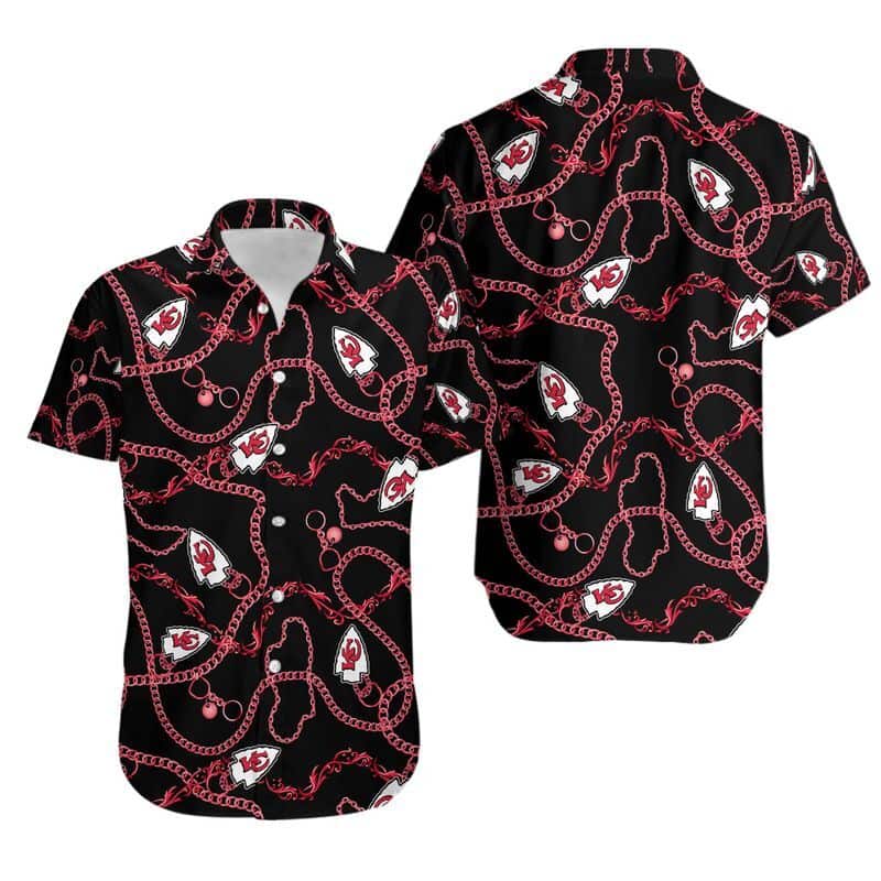Black Aloha NFL Kansas City Chiefs Hawaiian Shirt Beach Gift For Dad Black Aloha NFL Kansas City Chiefs Hawaiian Shirt Beach Gift For Dad
