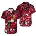 NFL Kansas City Chiefs Hawaiian Shirt Skull Tropical Flower Pattern NFL Kansas City Chiefs Hawaiian Shirt Skull Tropical Flower Pattern