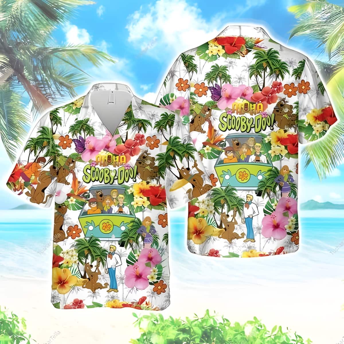 Summer Aloha Scooby Doo Hawaiian Shirt Tropical Flower Pattern Summer Aloha Scooby Doo Hawaiian Shirt Tropical Flower Pattern