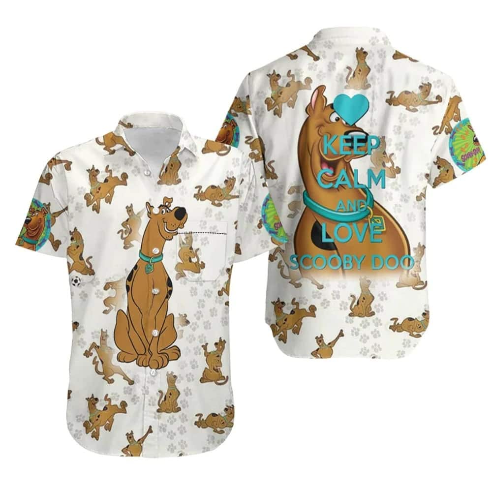 Scooby Doo Hawaiian Shirt Keep Calm And Love Scooby Doo Hawaiian Shirt Keep Calm And Love
