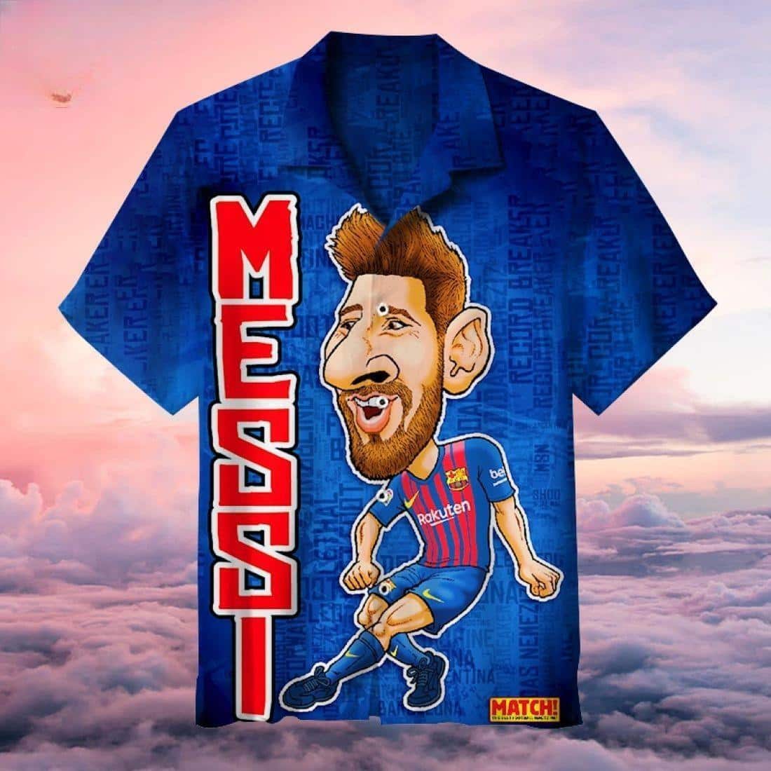 Funny Aloha Lionel Messi Hawaiian Shirt Gift For Football Fans Funny Aloha Lionel Messi Hawaiian Shirt Gift For Football Fans