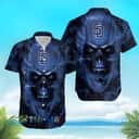 MLB San Diego Padres Hawaiian Shirt Skull Smoke Pattern MLB San Diego Padres Hawaiian Shirt Skull Smoke Pattern