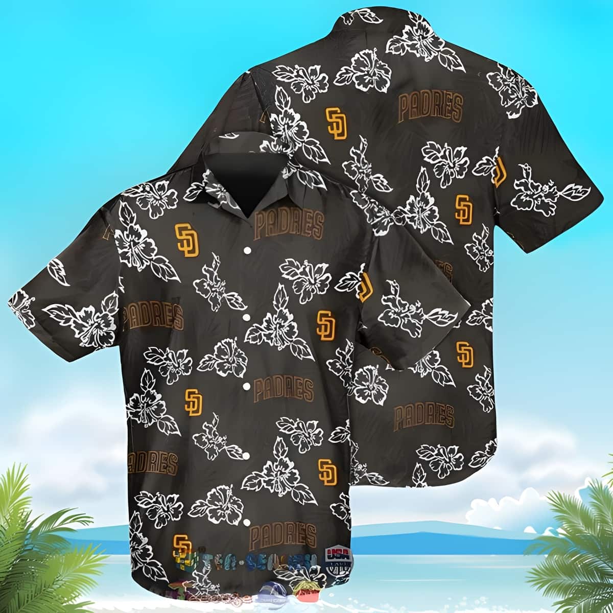 MLB San Diego Padres Hawaiian Shirt Tropical Leaves Best Beach Gift MLB San Diego Padres Hawaiian Shirt Tropical Leaves Best Beach Gift