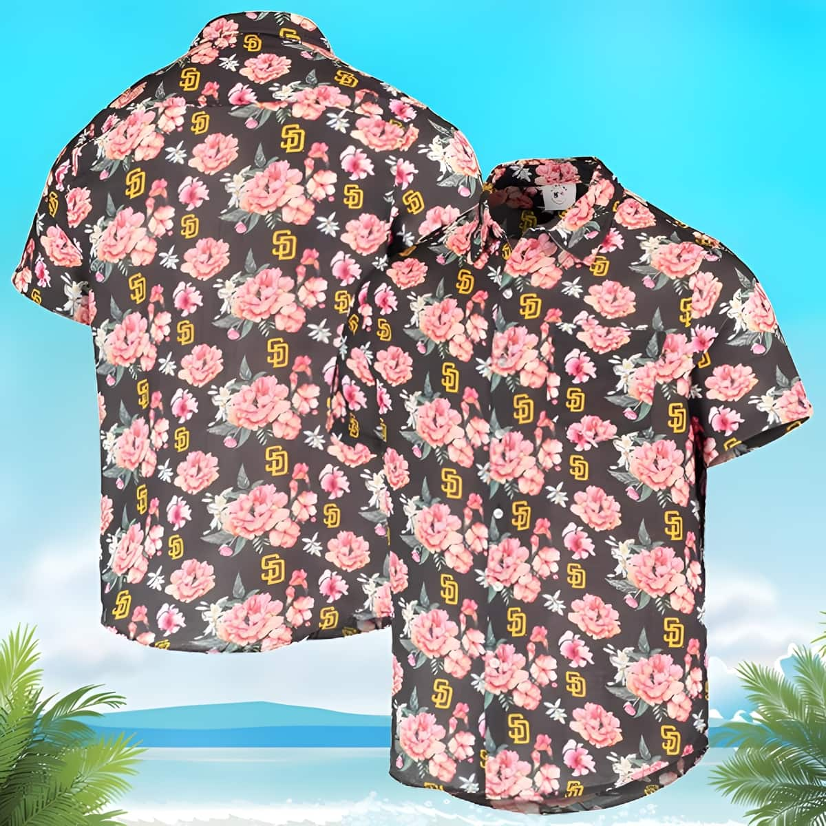 Summer Aloha MLB San Diego Padres Hawaiian Shirt Flower Pattern Beach Gift