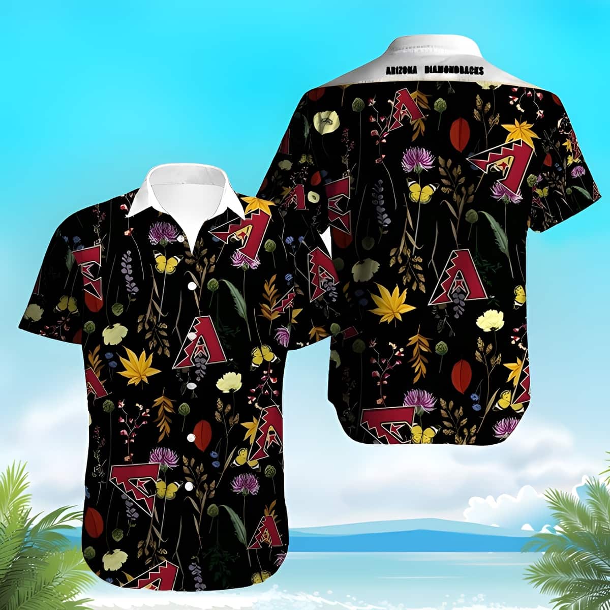 MLB Arizona Diamondbacks Hawaiian Shirt Summer Beach Gift Black Aloha MLB Arizona Diamondbacks Hawaiian Shirt Summer Beach Gift Black Aloha