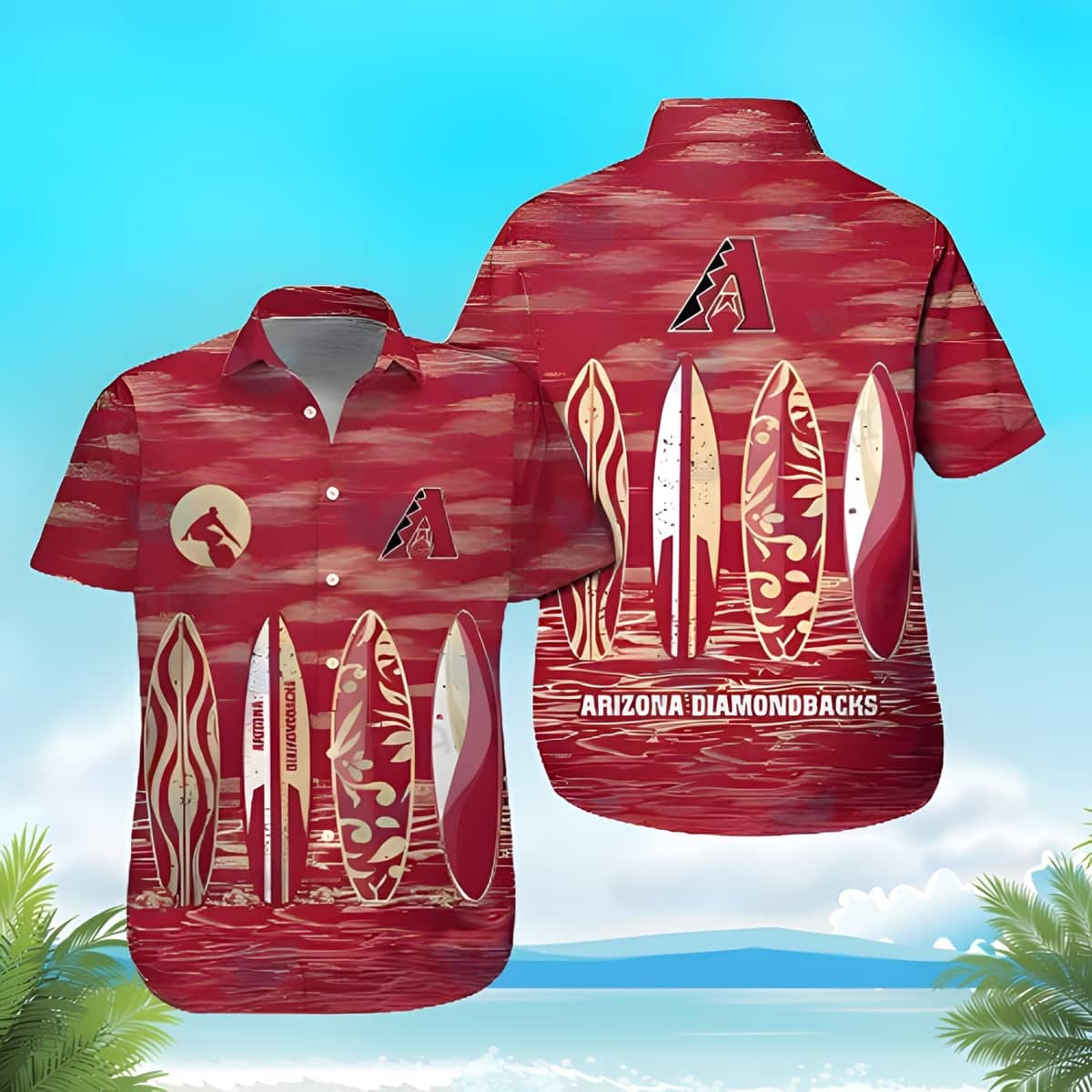 MLB Arizona Diamondbacks Hawaiian Shirt Surfboard Summer Beach MLB Arizona Diamondbacks Hawaiian Shirt Surfboard Summer Beach