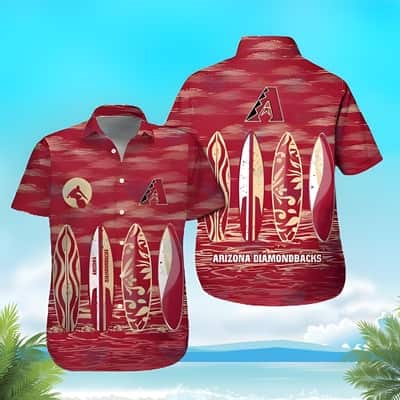 MLB Arizona Diamondbacks Hawaiian Shirt Surfboard Summer Beach