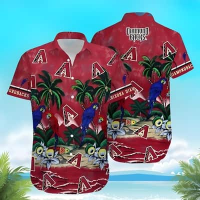 MLB Arizona Diamondbacks Hawaiian Shirt Parrot Palm Tree Beach Lovers Gift