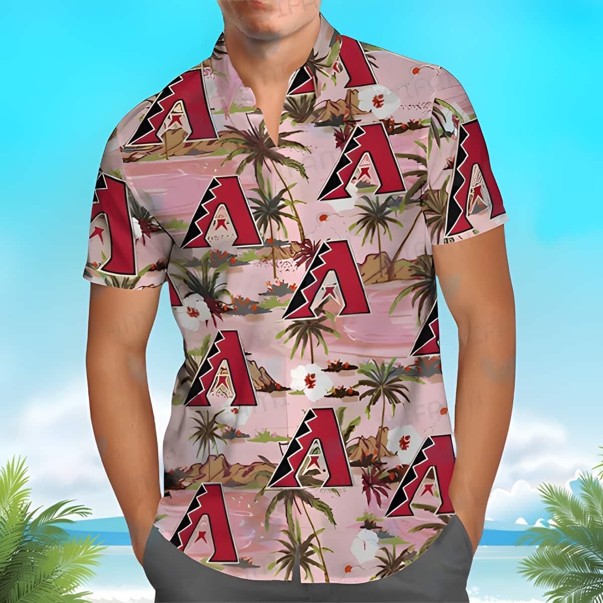 MLB Arizona Diamondbacks Hawaiian Shirt Island Pattern Best Beach Gift MLB Arizona Diamondbacks Hawaiian Shirt Island Pattern Best Beach Gift