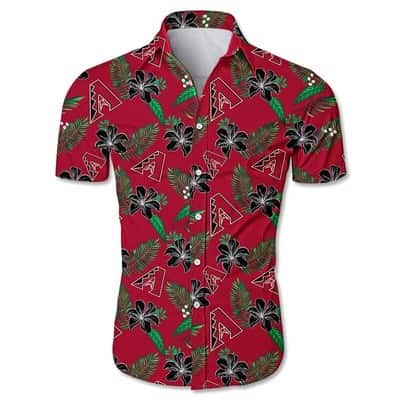 MLB Arizona Diamondbacks Hawaiian Shirt Tropical Flower Red Aloha
