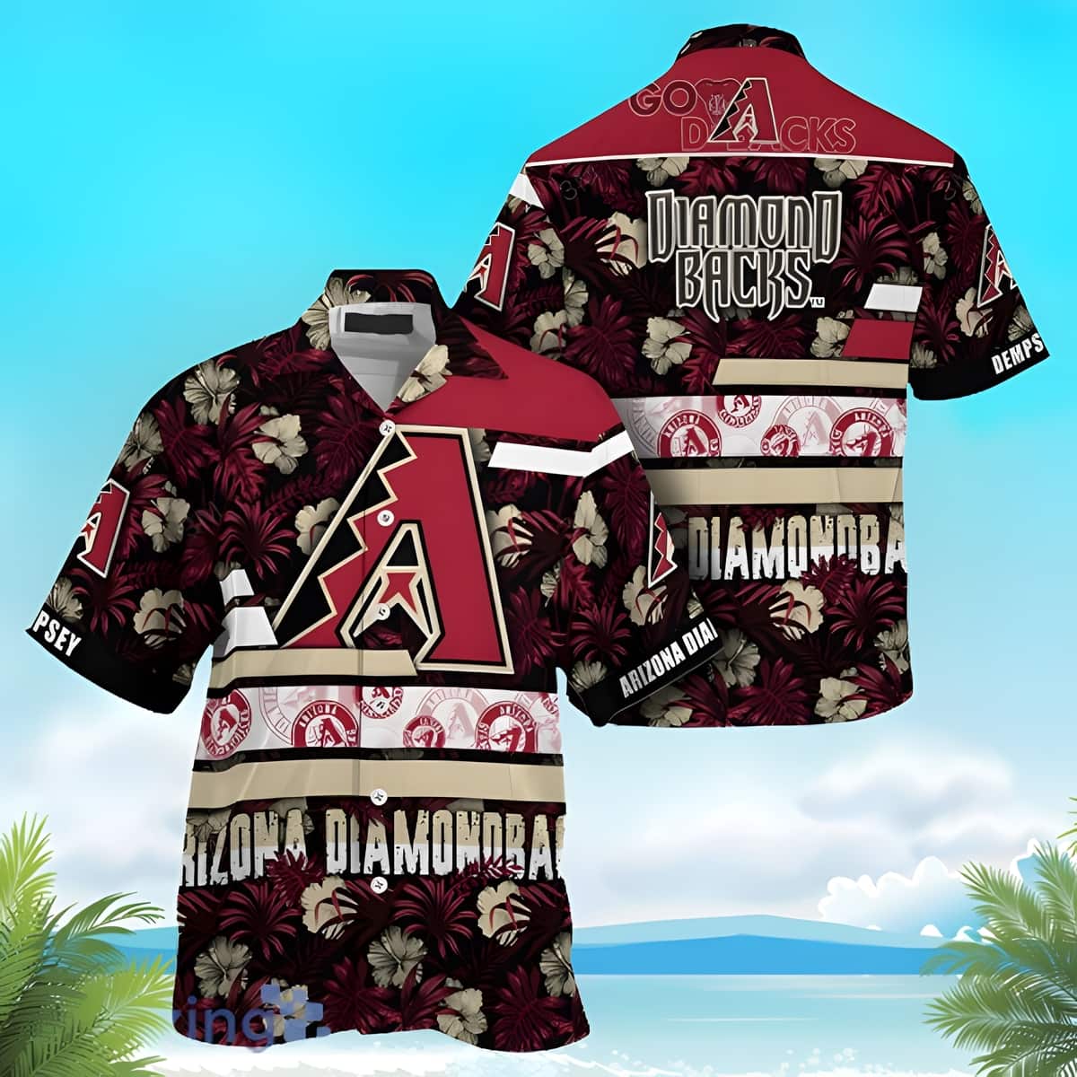 MLB Arizona Diamondbacks Hawaiian Shirt Tropical Flower Pattern All Over Print