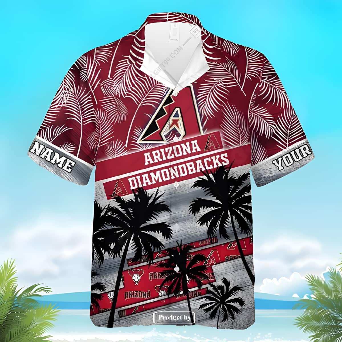 Vintage MLB Arizona Diamondbacks Hawaiian Shirt Palm Tree Best Beach Gift