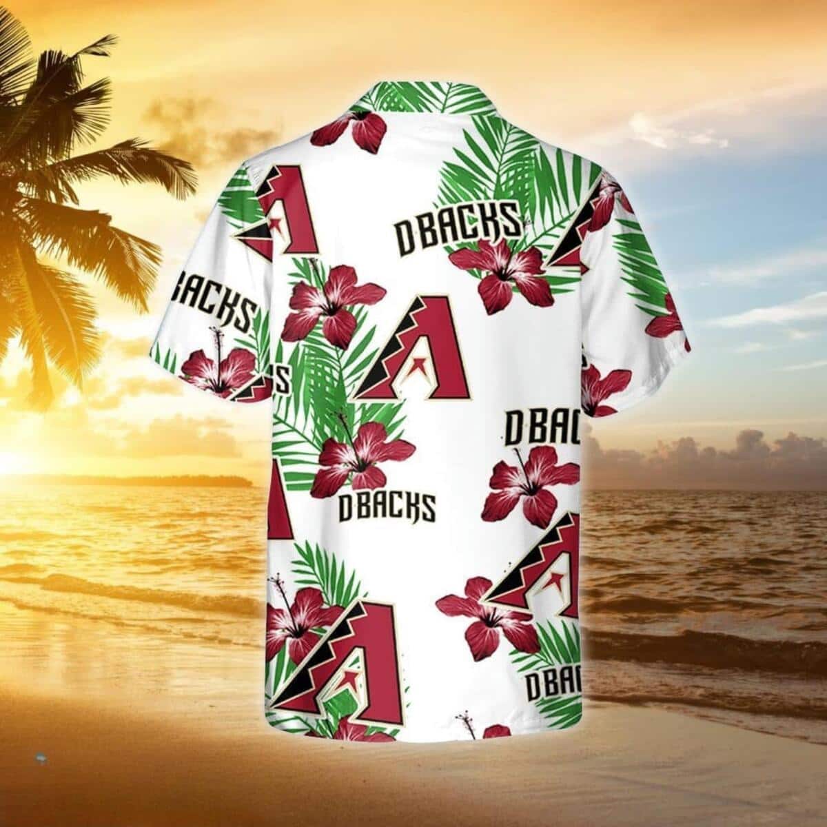 White Aloha MLB Arizona Diamondbacks Hawaiian Shirt Hibiscus Flower Pattern White Aloha MLB Arizona Diamondbacks Hawaiian Shirt Hibiscus Flower Pattern