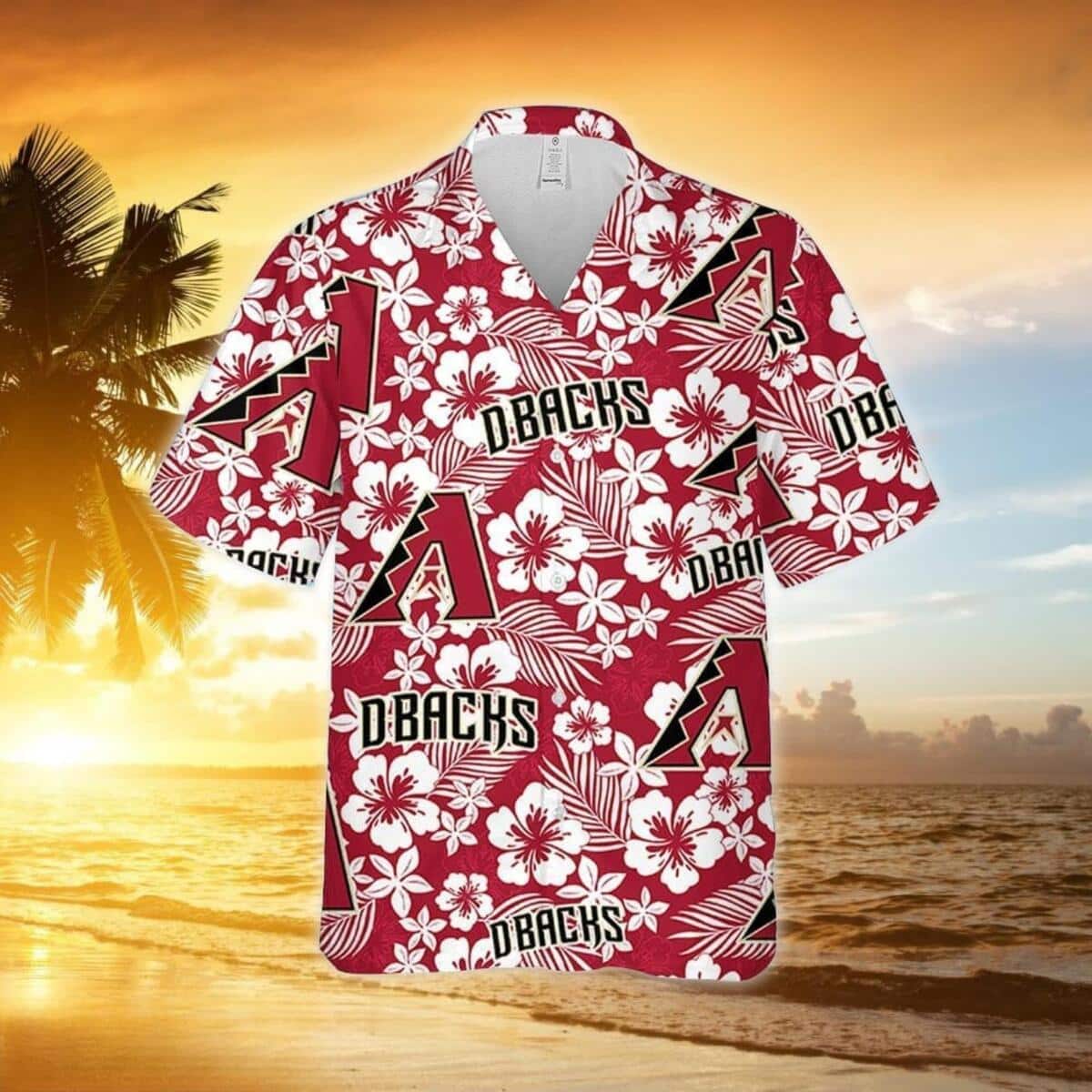 MLB Arizona Diamondbacks Hawaiian Shirt Hibiscus Seamless Pattern