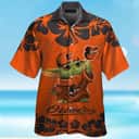 Summer Aloha Baby Yoda Loves MLB Baltimore Orioles Hawaiian Shirt Summer Aloha Baby Yoda Loves MLB Baltimore Orioles Hawaiian Shirt