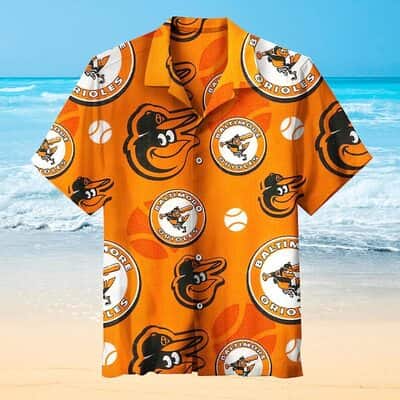 Orange Aloha MLB Baltimore Orioles Hawaiian Shirt Summer Vacation Gift