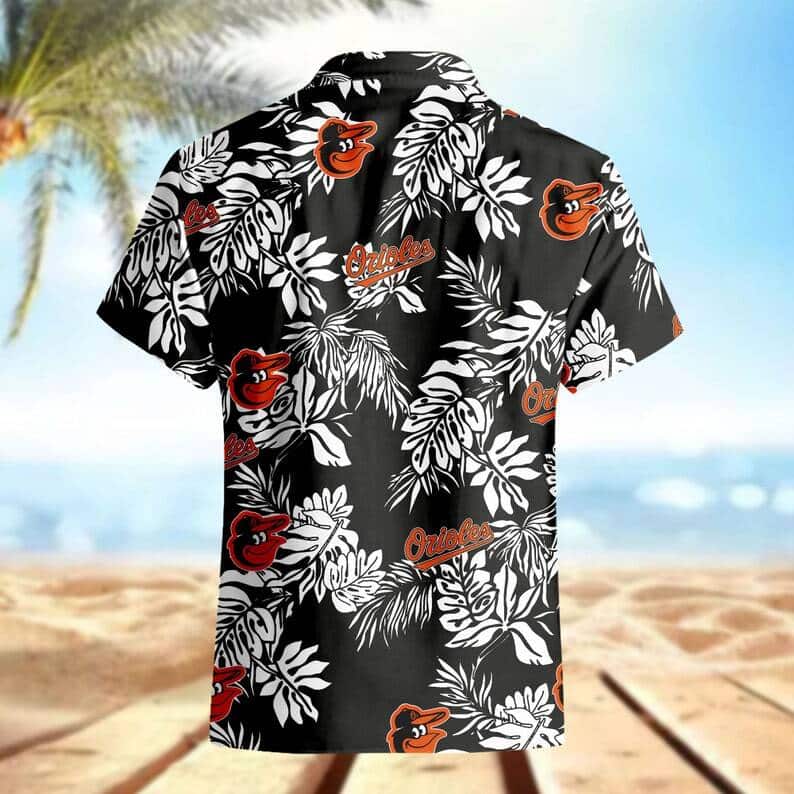 MLB Baltimore Orioles Hawaiian Shirt Gift For Beach Trip Black Aloha