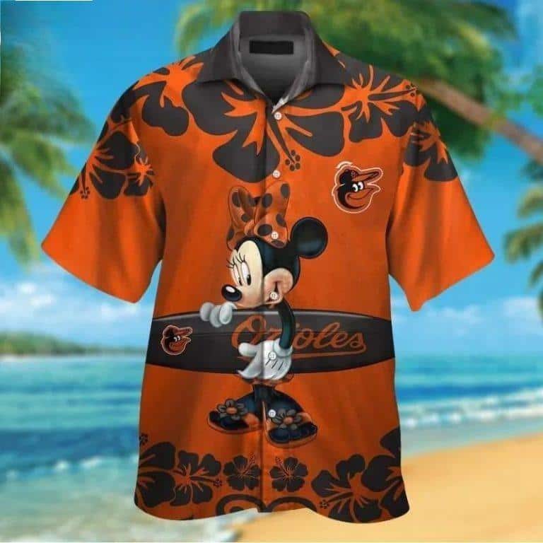 Cool Minnie Mouse Disney MLB Baltimore Orioles Hawaiian Shirt Beach Gift For Friend Cool Minnie Mouse Disney MLB Baltimore Orioles Hawaiian Shirt Beach Gift For Friend