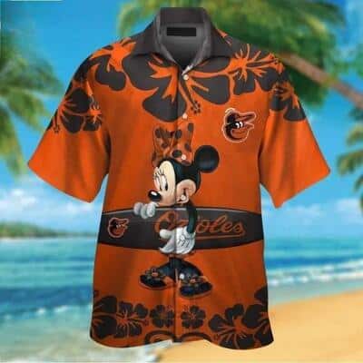 Cool Minnie Mouse Disney MLB Baltimore Orioles Hawaiian Shirt Beach Gift For Friend