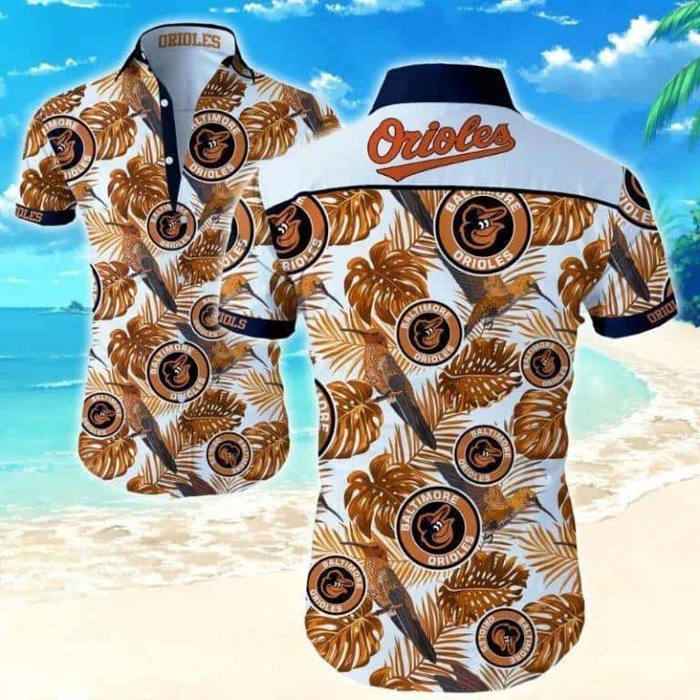 MLB Baltimore Orioles Hawaiian Shirt Tropical Leaves Gift For Beach Lovers MLB Baltimore Orioles Hawaiian Shirt Tropical Leaves Gift For Beach Lovers