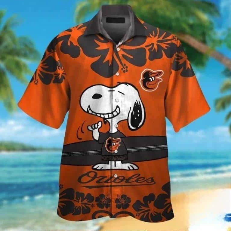 MLB Baltimore Orioles Hawaiian Shirt Snoopy Surfboard Beach Lovers Gift MLB Baltimore Orioles Hawaiian Shirt Snoopy Surfboard Beach Lovers Gift