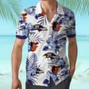 Baltimore Orioles Baltimore Ravens Hawaiian Shirt Tropical Flower Pattern Baltimore Orioles Baltimore Ravens Hawaiian Shirt Tropical Flower Pattern