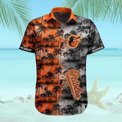 Summer Aloha MLB Baltimore Orioles Hawaiian Shirt Coconut Tree Pattern