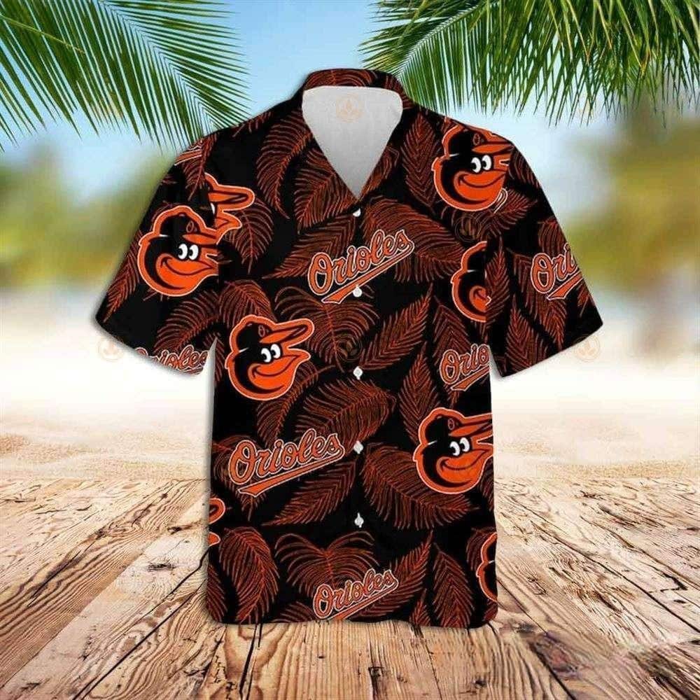 MLB Baltimore Orioles Hawaiian Shirt Palm Leaves Pattern Trendy Summer Gift MLB Baltimore Orioles Hawaiian Shirt Palm Leaves Pattern Trendy Summer Gift
