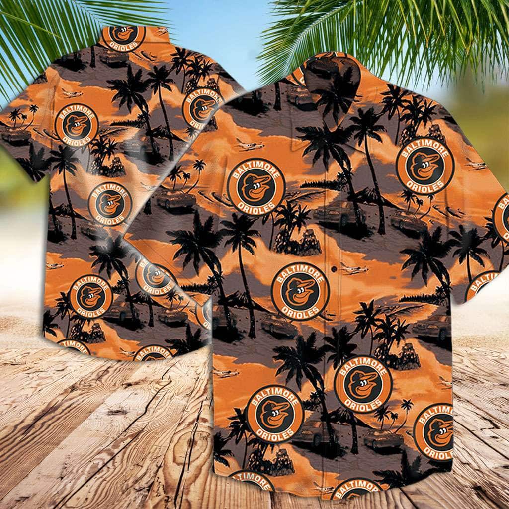 Summer Aloha Vintage MLB Baltimore Orioles Hawaiian Shirt Practical Beach Gift