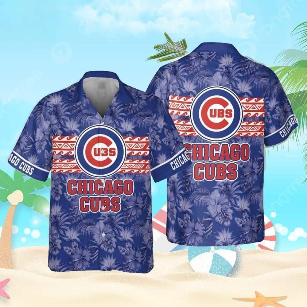 MLB Chicago Cubs Hawaiian Shirt Hibiscus Flowers Pattern Summer Vacation Gift