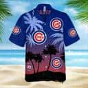 MLB Chicago Cubs Hawaiian Shirt Sunset And Coconut Tree Beach Lovers Gift