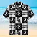Retro MLB Chicago White Sox Hawaiian Shirt Black White Gray Gift For Baseball Players Retro MLB Chicago White Sox Hawaiian Shirt Black White Gray Gift For Baseball Players