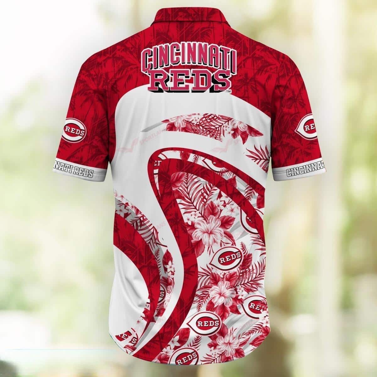 Red Aloha MLB Cincinnati Reds Hawaiian Shirt Tropical Flora Beach Vacation Gift Red Aloha MLB Cincinnati Reds Hawaiian Shirt Tropical Flora Beach Vacation Gift