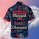 MLB Los Angeles Angels Hawaiian Shirt Stress Blessed Obsessed Summer Holiday Gift MLB Los Angeles Angels Hawaiian Shirt Stress Blessed Obsessed Summer Holiday Gift