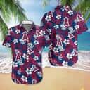 MLB Los Angeles Angels Hawaiian Shirt Tropical Flora Beach Lovers Gift