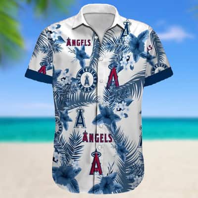 MLB Los Angeles Angels Hawaiian Shirt Tropical Concept Beach Trip Gift MLB Los Angeles Angels Hawaiian Shirt Tropical Concept Beach Trip Gift