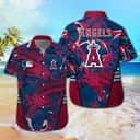 MLB Los Angeles Angels Hawaiian Shirt Tropical Template Gift For Baseball Players MLB Los Angeles Angels Hawaiian Shirt Tropical Template Gift For Baseball Players