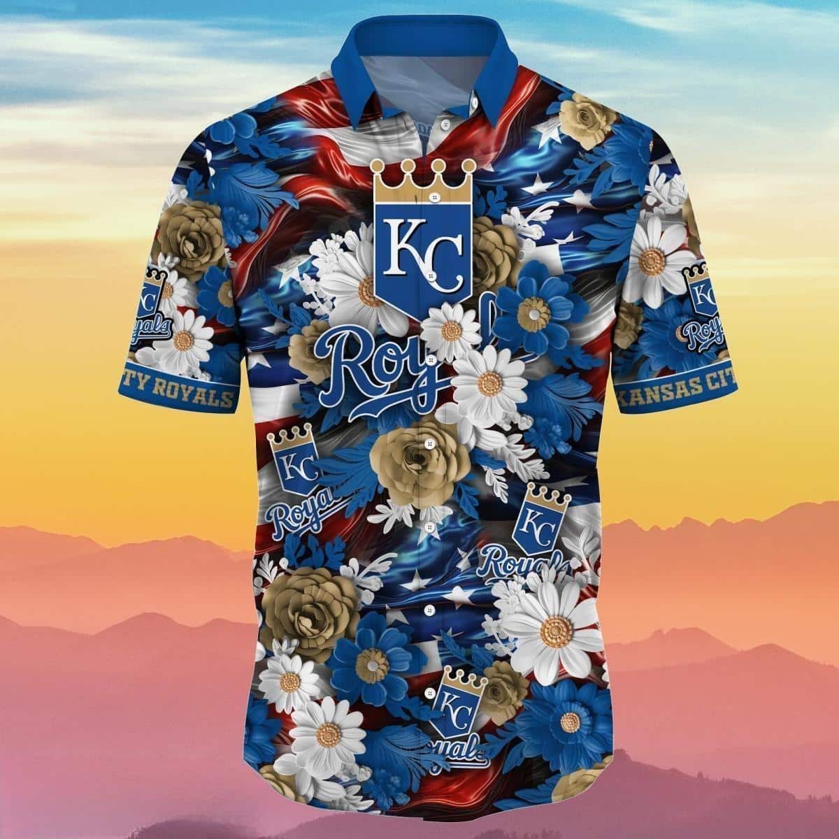 MLB Kansas City Royals Hawaiian Shirt Floral Aloha Gift For Baseball Fans MLB Kansas City Royals Hawaiian Shirt Floral Aloha Gift For Baseball Fans