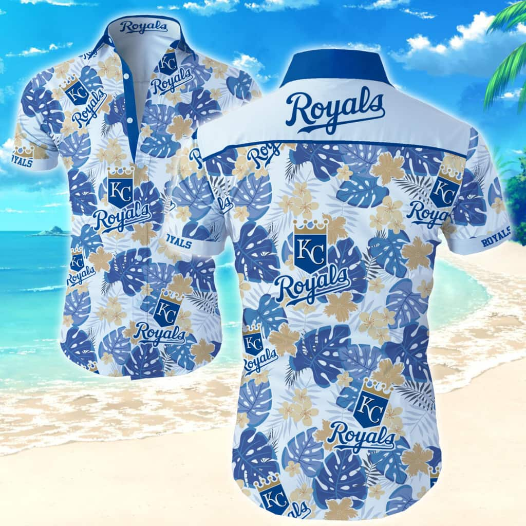 Beach Aloha MLB Kansas City Royals Hawaiian Shirt Palm Leaves Best Gift For Baseball Fans