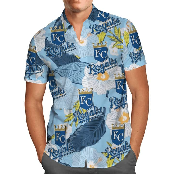 MLB Kansas City Royals Hawaiian Shirt Blue Aloha Gift For Baseball Fans