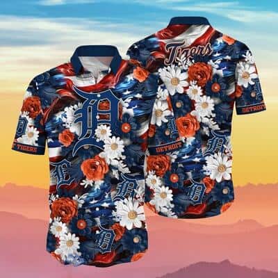 Colorful MLB Detroit Tigers Hawaiian Shirt Floral Aloha Summer Lovers Gift For Close Friends Colorful MLB Detroit Tigers Hawaiian Shirt Floral Aloha Summer Lovers Gift For Close Friends