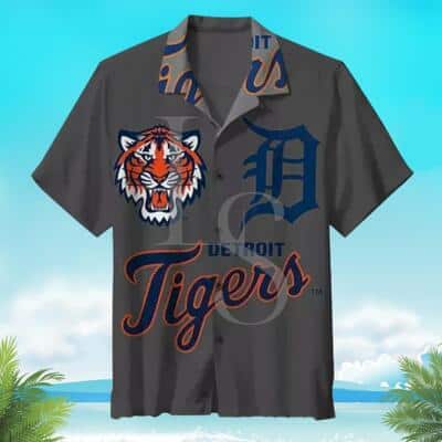Basic MLB Detroit Tigers Hawaiian Shirt Classic Pattern Gift For Baseball Fans