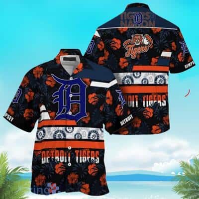 MLB Detroit Tigers Hawaiian Shirt Colorful Hibiscus Pattern Summer Aloha Beach Gift For Dad MLB Detroit Tigers Hawaiian Shirt Colorful Hibiscus Pattern Summer Aloha Beach Gift For Dad
